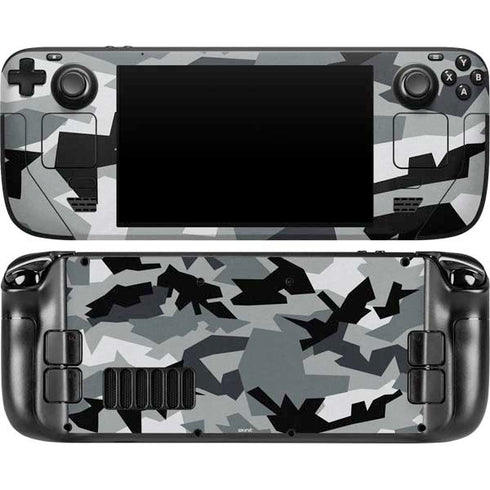 Urban Camouflage Black Steam Deck Handheld Gaming Computer OLED Skin