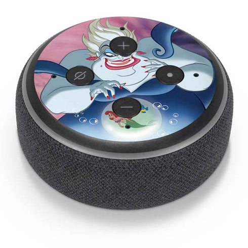 Disney Villains Ursula Ariel and Flounder Amazon Echo Dot Skin