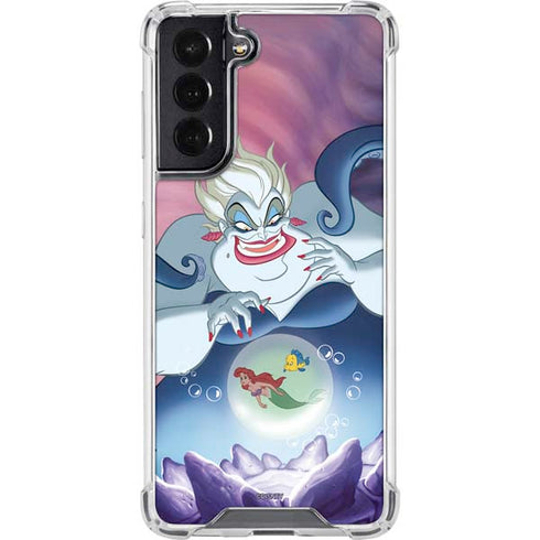Disney Villains Ursula Ariel and Flounder Galaxy S22 Clear Case
