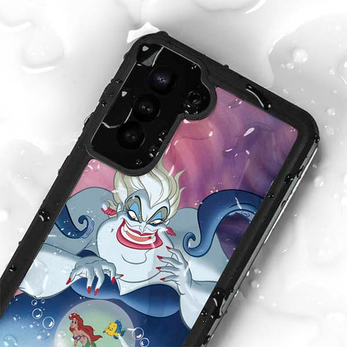 Disney Villains Ursula Ariel and Flounder Galaxy S24 Plus Waterproof Case