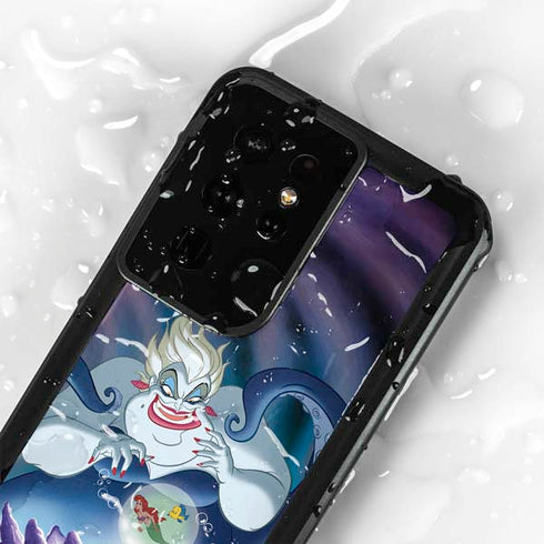 Disney Villains Ursula Ariel and Flounder Galaxy S24 Ultra Waterproof Case