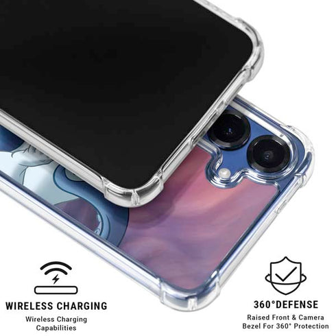 Disney Villains Ursula Ariel and Flounder Galaxy S25 FE Clear Case