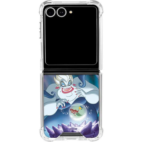 Disney Villains Ursula Ariel and Flounder Galaxy Z Flip7 Clear Case