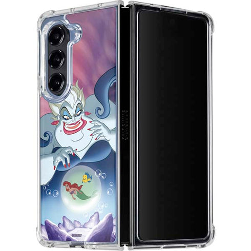 Disney Villains Ursula Ariel and Flounder Galaxy Z Fold5 5G Clear Case