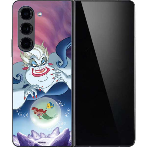Disney Villains Ursula Ariel and Flounder Galaxy Z Fold5 5G Skin