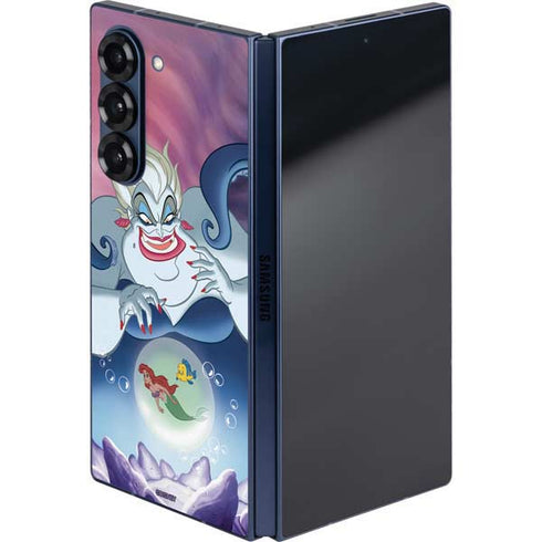 Disney Villains Ursula Ariel and Flounder Galaxy Z Fold6 Skin