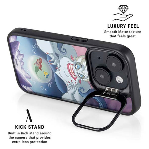 Disney Villains Ursula Ariel and Flounder iPhone 15 Kickstand Case