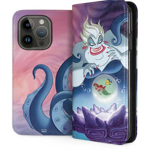 Disney Villains Ursula Ariel and Flounder iPhone 15 Pro Folio Case