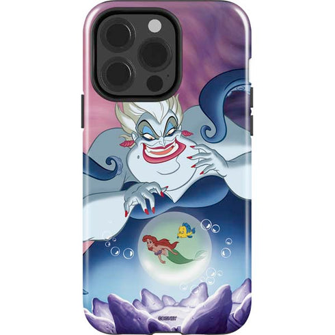 Disney Villains Ursula Ariel and Flounder iPhone 15 Pro Impact Case
