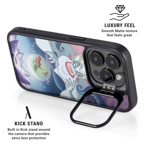 Disney Villains Ursula Ariel and Flounder iPhone 15 Pro Kickstand Case