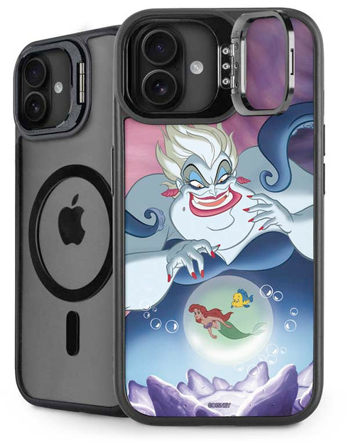 Disney Villains Ursula Ariel and Flounder iPhone 16 Kickstand Case