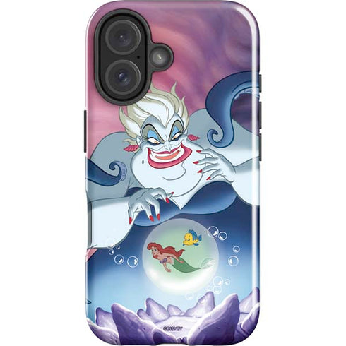 Disney Villains Ursula Ariel and Flounder iPhone 16 Plus Impact Case