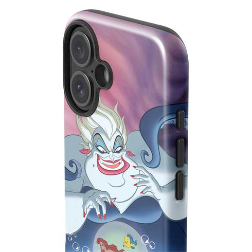 Disney Villains Ursula Ariel and Flounder iPhone 16 Plus Impact Case