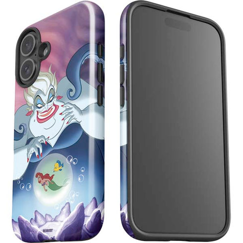 Disney Villains Ursula Ariel and Flounder iPhone 16 Plus Impact Case