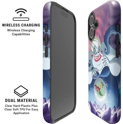 Disney Villains Ursula Ariel and Flounder iPhone 16 Plus Magsafe Impact Case
