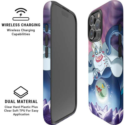 Disney Villains Ursula Ariel and Flounder iPhone 16 Pro Max Magsafe Impact Case
