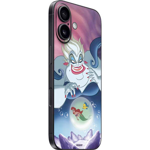 Disney Villains Ursula Ariel and Flounder iPhone 16 Skin