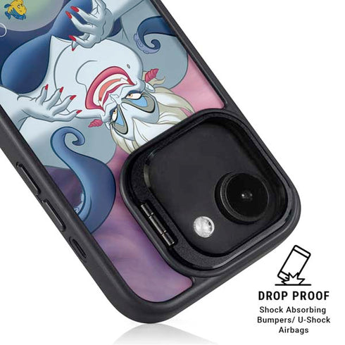 Disney Villains Ursula Ariel and Flounder iPhone 16e Kickstand Case