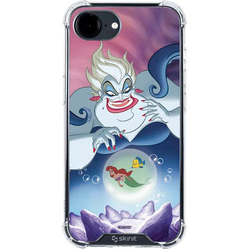 Disney Villains Ursula Ariel and Flounder iPhone 16e Clear Case