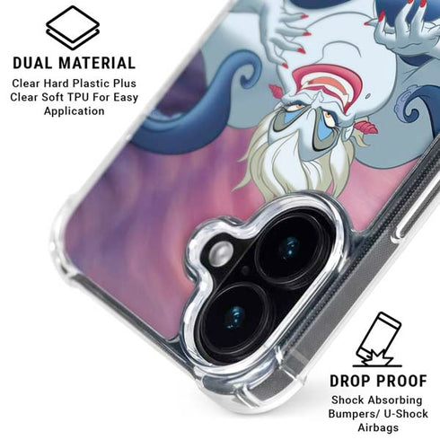 Disney Villains Ursula Ariel and Flounder iPhone 17 Clear Case