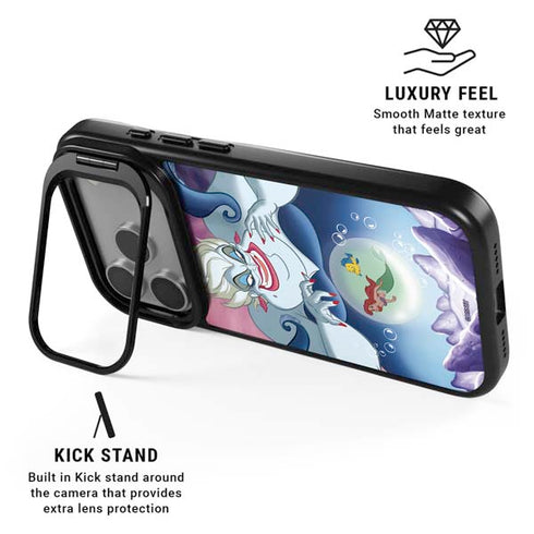 Disney Villains Ursula Ariel and Flounder iPhone 17 Pro Kickstand Case