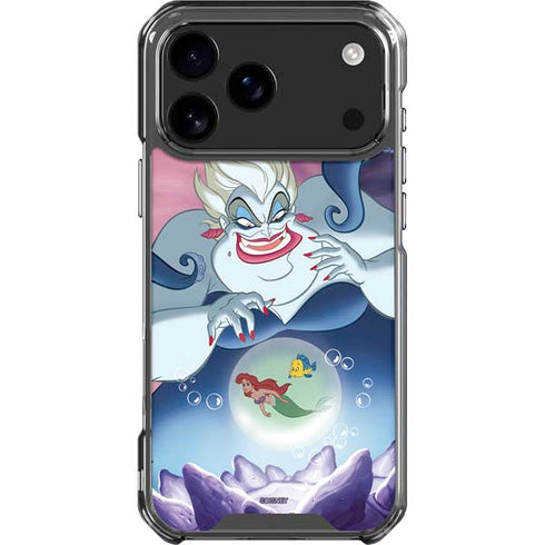 Disney Villains Ursula Ariel and Flounder iPhone 18 Pro Max Clear Case