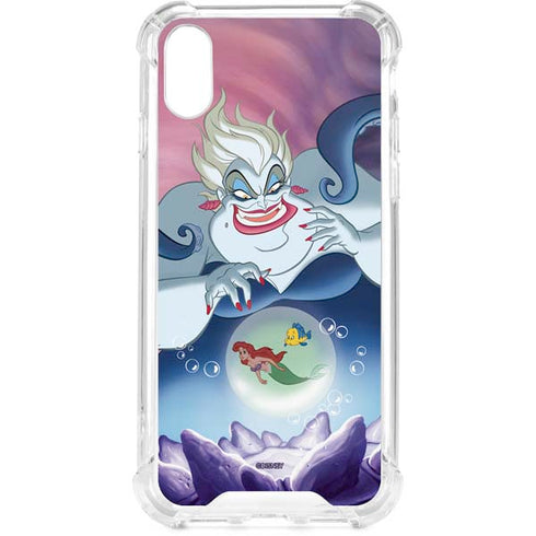 Disney Villains Ursula Ariel and Flounder iPhone XS Clear Case