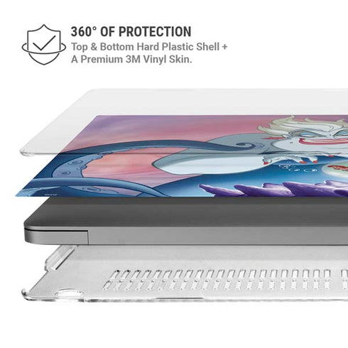 Disney Villains Ursula Ariel and Flounder MacBook Pro 14in (2021-24) Case plus Skin