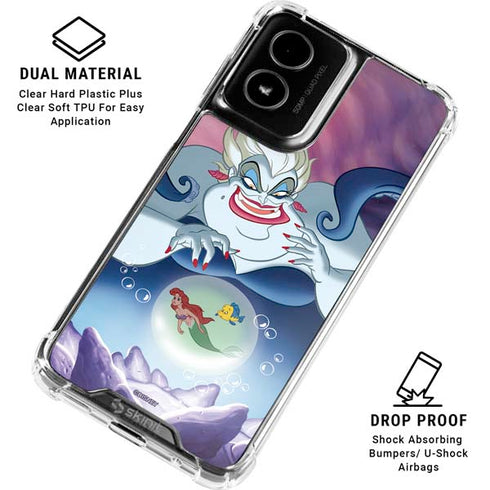 Disney Villains Ursula Ariel and Flounder Moto G Power 5G (2024) Clear Case