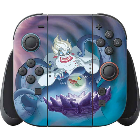 Disney Villains Ursula Ariel and Flounder Nintendo Skins