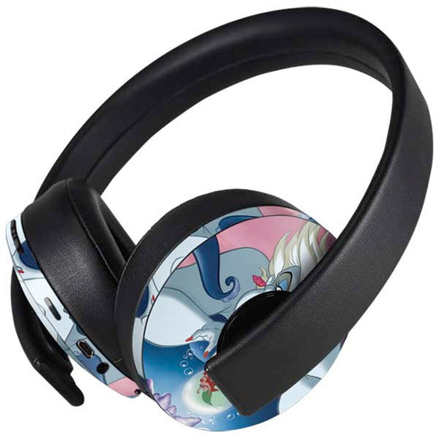 Disney Villains Ursula Ariel and Flounder PlayStation 4 Gold Wireless Headset Skin