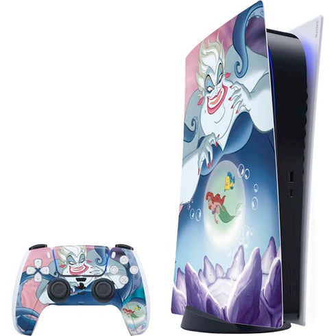 Disney Villains Ursula Ariel and Flounder PlayStation PS5 Skins