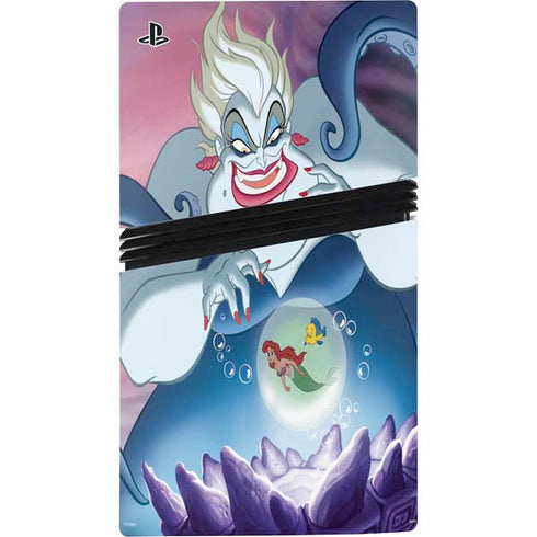 Disney Villains Ursula Ariel and Flounder PS5 Pro Console Skin