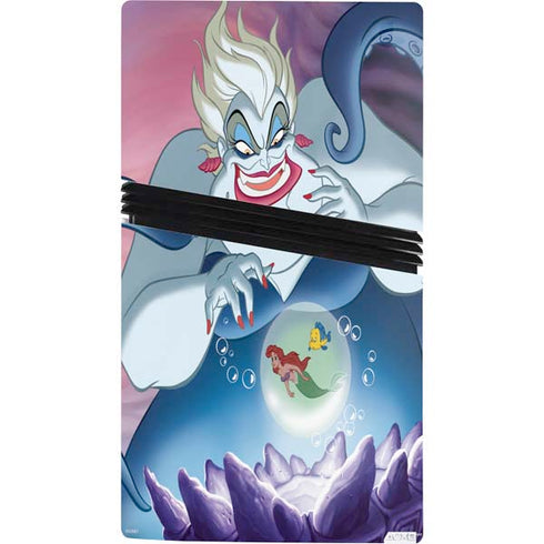 Disney Villains Ursula Ariel and Flounder PS5 Pro Console Skin