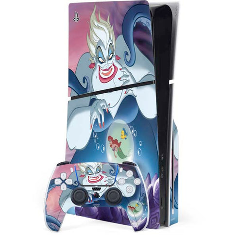 Disney Villains Ursula Ariel and Flounder PlayStation PS5 Skins