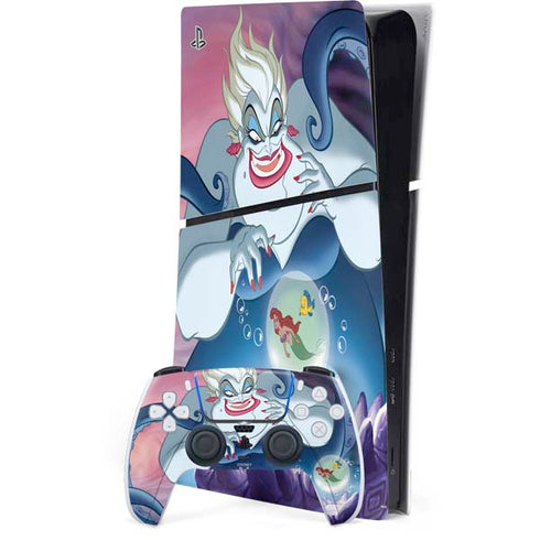 Disney Villains Ursula Ariel and Flounder PlayStation PS5 Skins