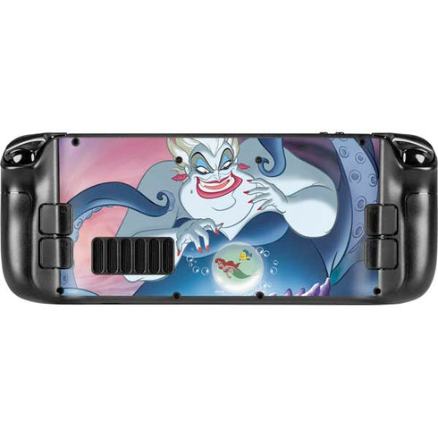 Disney Villains Ursula Ariel and Flounder Steam Deck Handheld Gaming Computer OLED Skin