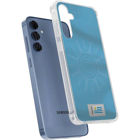 Uruguay Soccer Flag Galaxy A55 5G Clear Case