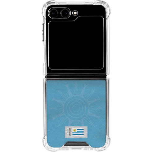 Uruguay Soccer Flag Galaxy Z Flip6 Clear Case