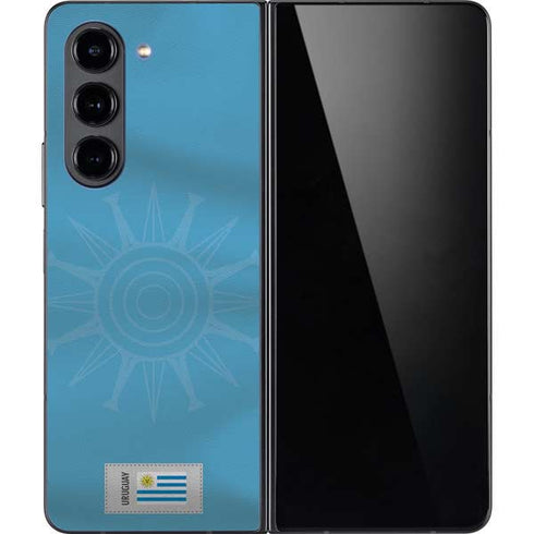Uruguay Soccer Flag Galaxy Z Fold5 5G Skin