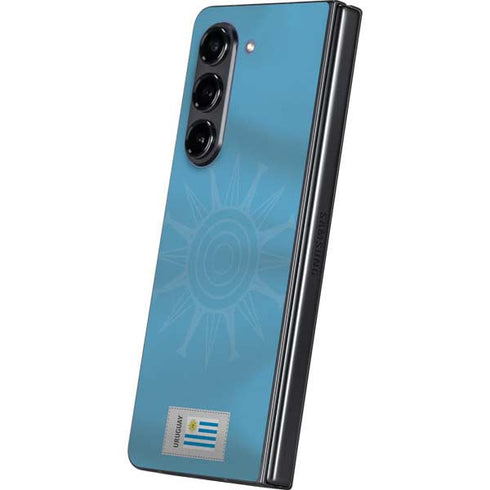 Uruguay Soccer Flag Galaxy Z Fold5 5G Skin