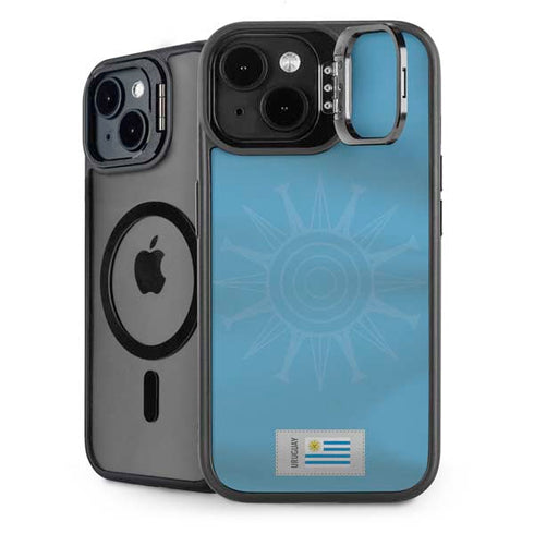 Uruguay Soccer Flag iPhone 15 Plus Kickstand Case