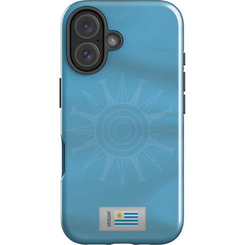 Uruguay Soccer Flag iPhone 16 Impact Case