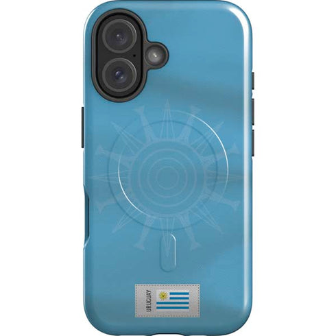 Uruguay Soccer Flag iPhone 16 Magsafe Impact Case