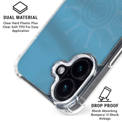 Uruguay Soccer Flag iPhone 16 Plus Clear Case