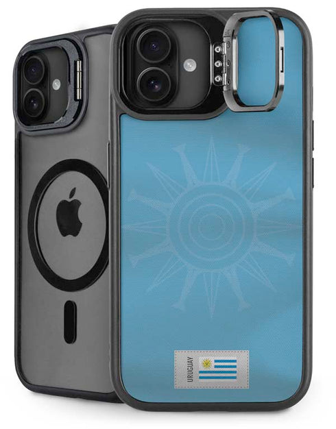Uruguay Soccer Flag iPhone 16 Plus Kickstand Case