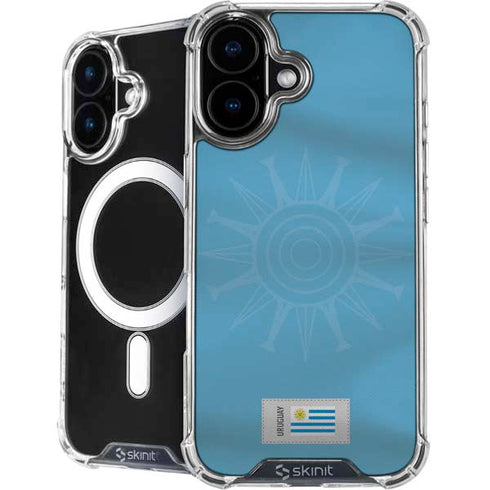Uruguay Soccer Flag iPhone 16 Plus MagSafe Case