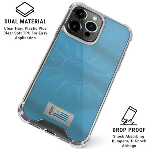 Uruguay Soccer Flag iPhone 16 Pro Clear Case