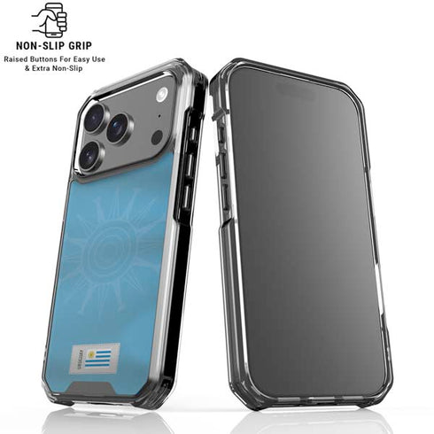 Uruguay Soccer Flag iPhone 18 Pro Clear Case