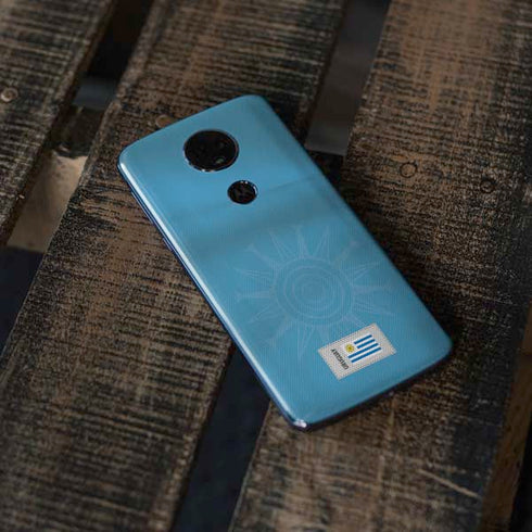 Uruguay Soccer Flag Moto E5 Plus Skin